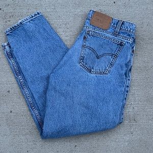 Vintage 90s Levi’s 550 Orange Tab Blue Jeans